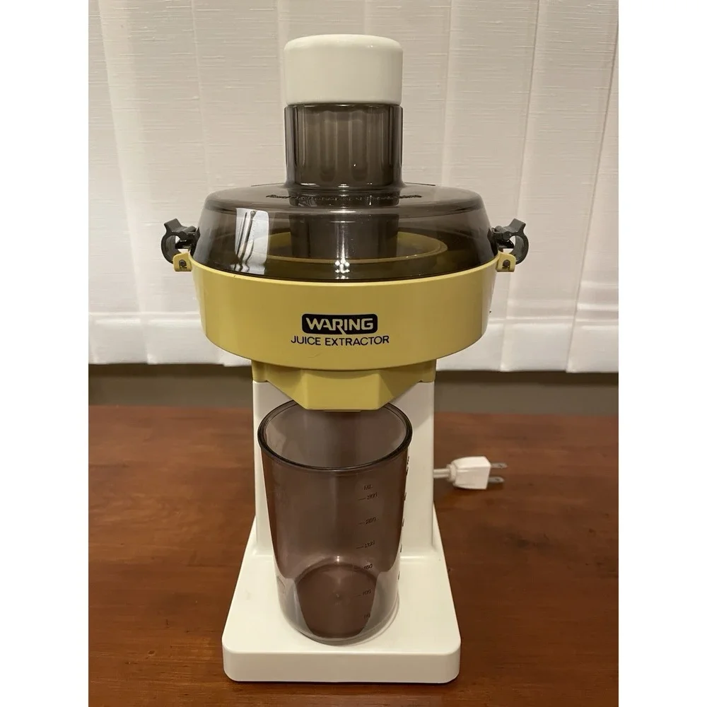 Vintage 1980's Waring Juice Extractor Juicer Mustard Yellow CLEAN